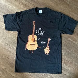 🍀 4/$20 Uke I Am Your Father Ukulele Men’s T-Shirt Star Wars Cotton Tee- Med